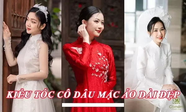 alt kiểu tóc cô dâu mặc áo dài