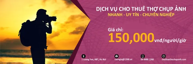 dịch vụ cho thuê thợ chụp ảnh