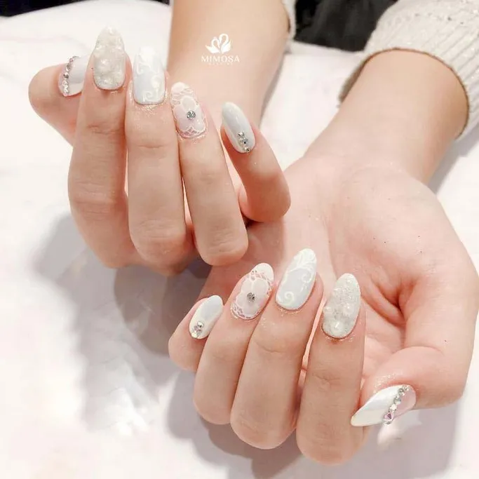 Mẫu nail chụp ảnh cưới