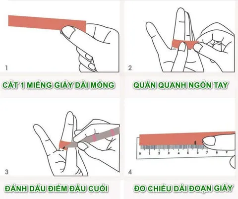 Cách đo size nhẫn bằng giấy và thước kẻ