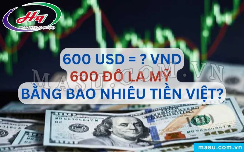 Biểu đồ minh họa quy đổi 600 ngàn Won Hàn Quốc sang tiền Việt Nam Đồng.