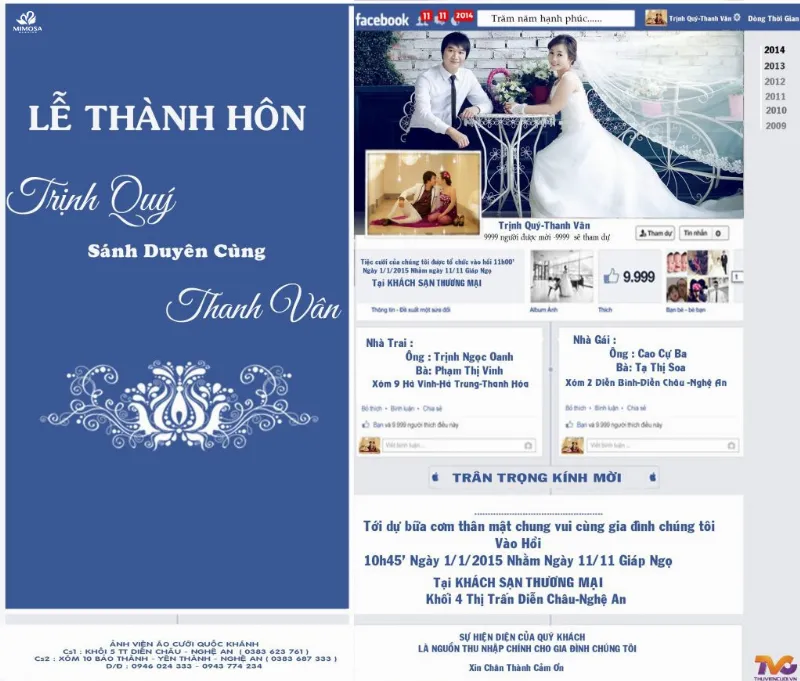 Thiệp cưới facebook