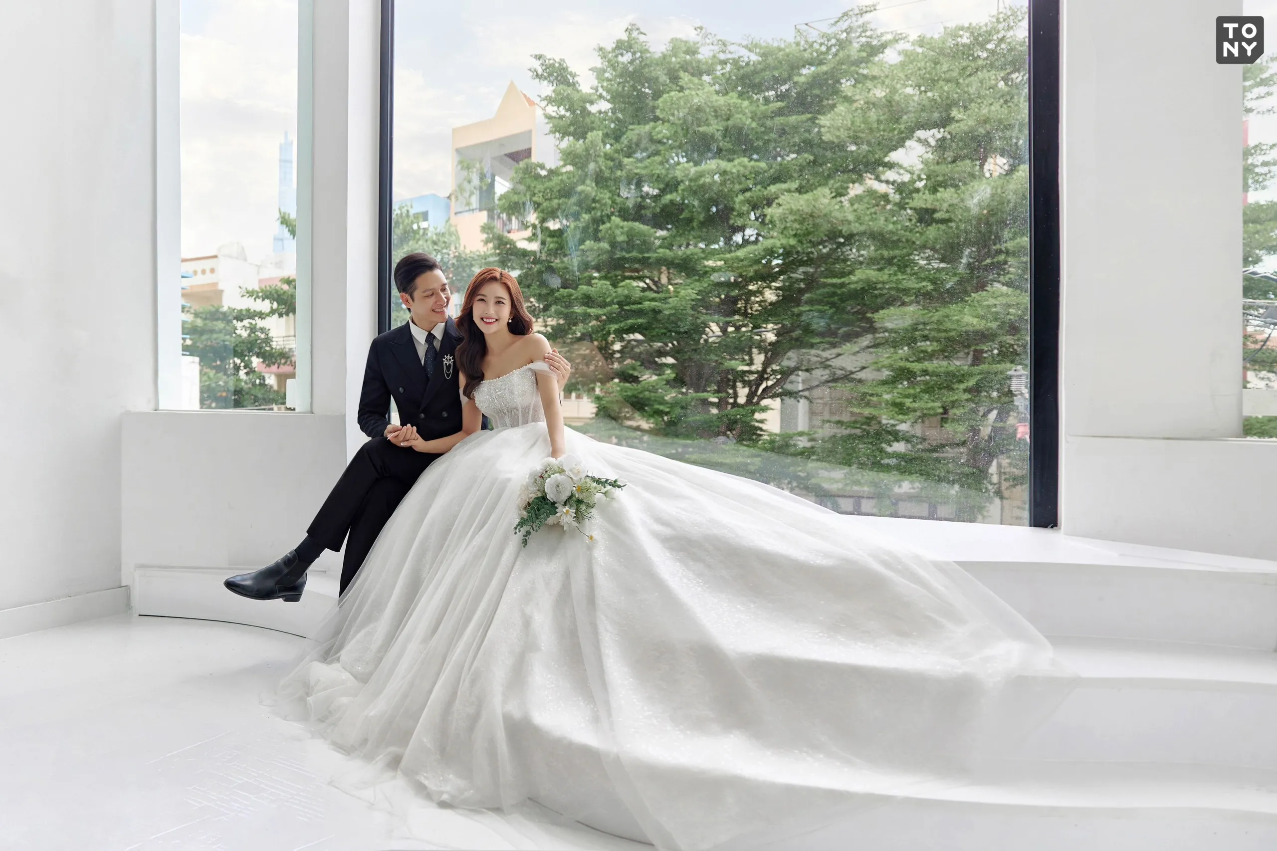 Kiểu tóc cô dâu Hàn Quốc đẹp