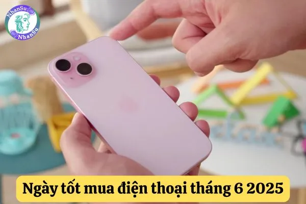 Hình ảnh điện thoại thông minh trên nền lịch, tượng trưng cho việc chọn ngày tốt mua điện thoại trong tháng 6/2025 để thu hút tài lộc và may mắn cho người dùng.