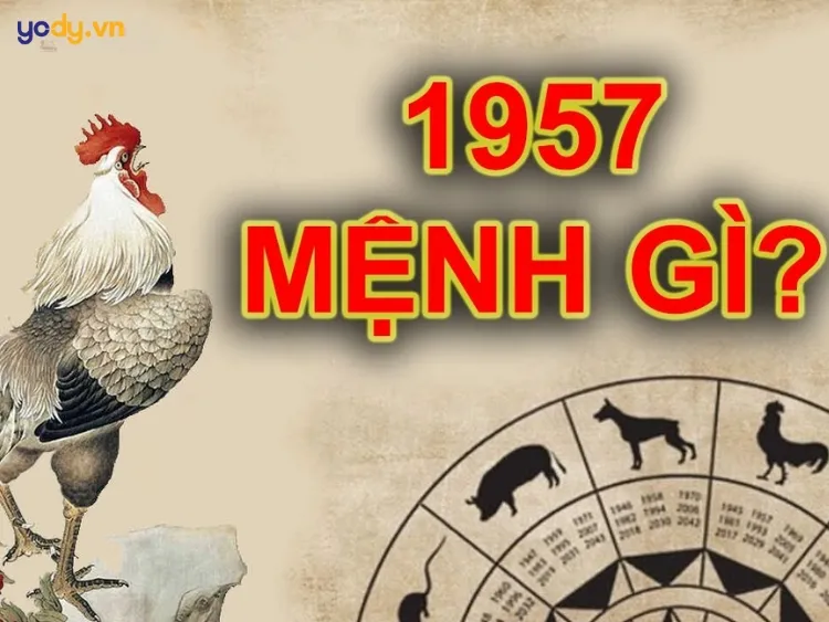 Biểu tượng ngọn lửa dưới chân núi, đại diện cho mệnh Sơn Hạ Hỏa của tuổi 1957