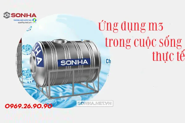 Ứng dụng thực tiễn của đơn vị đo mét khối trong bồn chứa nước gia đình