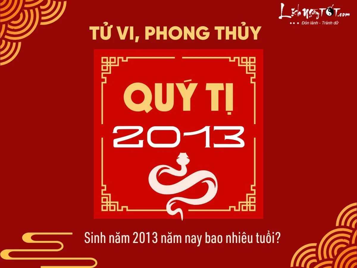 Người sinh năm 2013 tuổi Quý Tỵ sẽ được 11 tuổi dương lịch và 12 tuổi âm lịch vào năm 2024