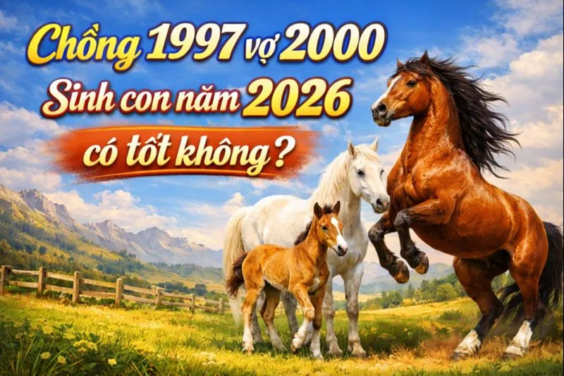 Kết quả luận giải chồng 1997 vợ 2000 sinh con năm 2026 theo phong thủy